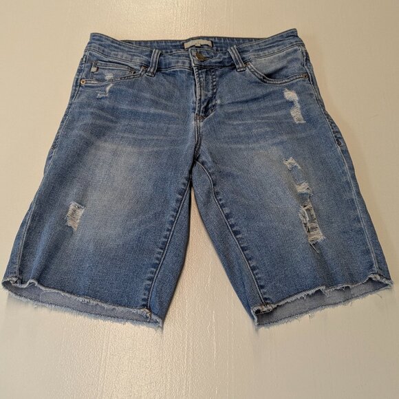 Dear John Size 26 Solana Distressed Denim Shorts - Picture 1 of 15